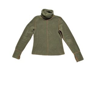 Vintage‎ Y2K Beebop & Wally Long Sleeve Fleece Shirt Olive Green Womens Size 4